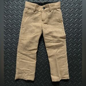 Janie and Jack Boys Size 3T Tan Beige Wool Blend Chino Pants Christmas Formal